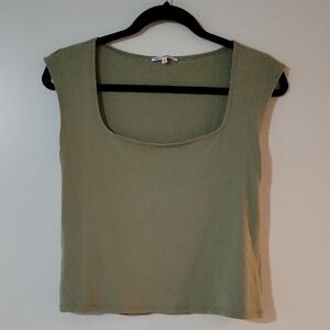 Olive Green Sleeveless Women's Top